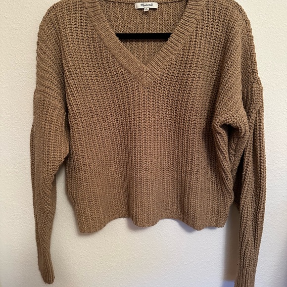 Madewell Sweaters - Madewell V-Neck Sweater in Tan